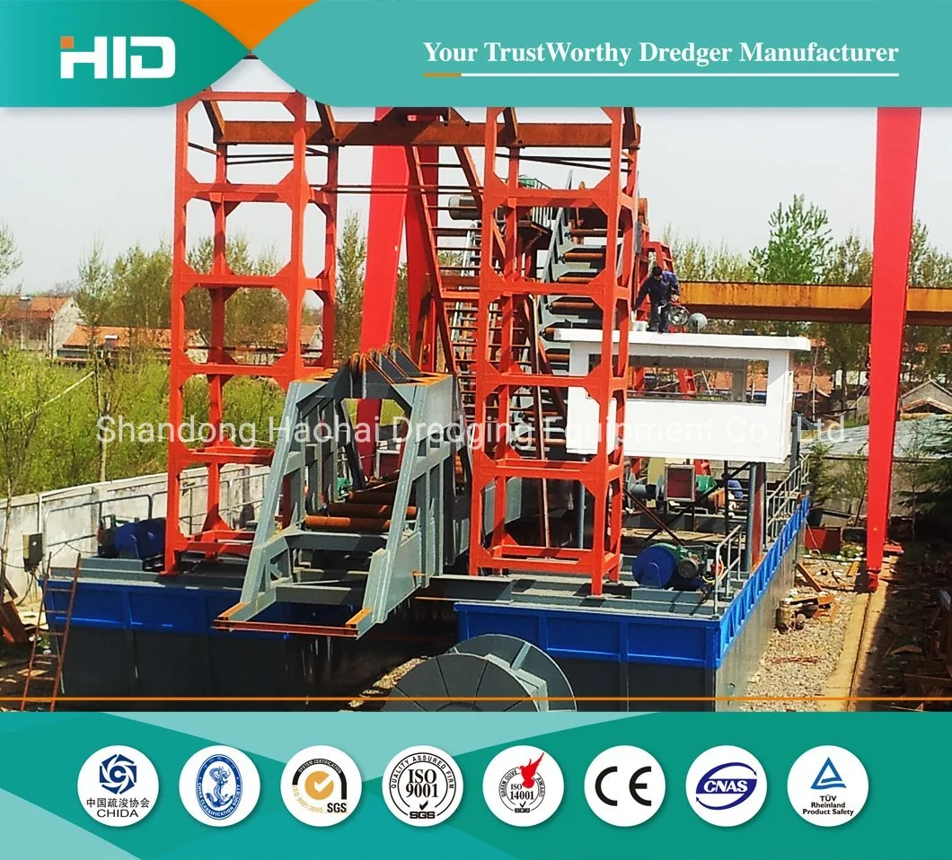 Direct Factory Manufacturer High Capacity River Sand/Gold Chain Bucket Dredger for Sale