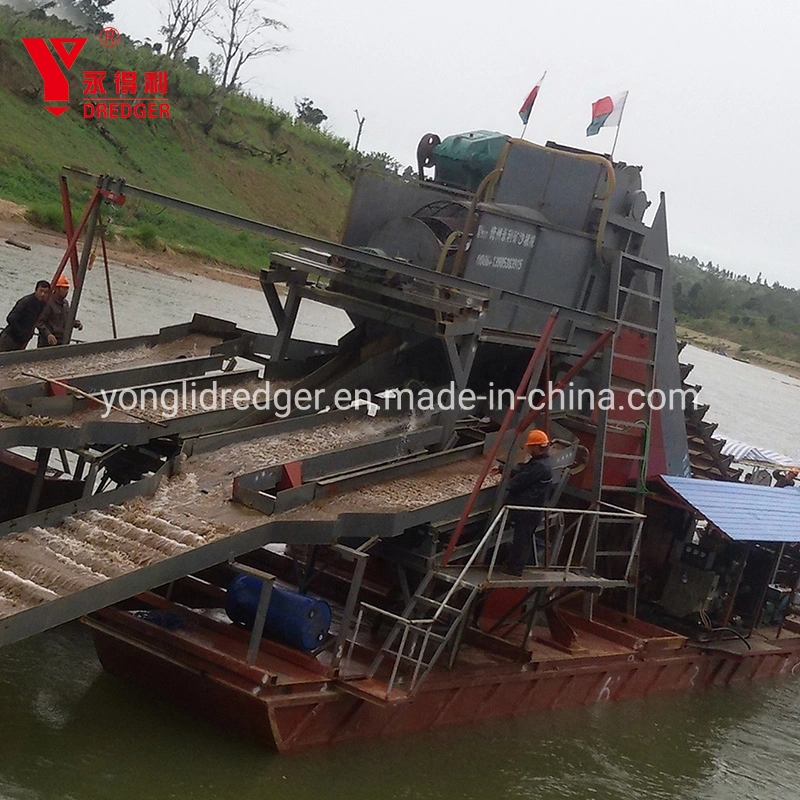 Bucket Chain Type Gold Dredger for River Gold Dredging