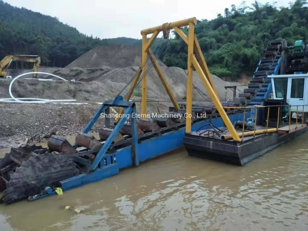 China Manufacture Bucket Wheel Dredgers/Gold Dredge Boat Bucket Chain Gold Dredger